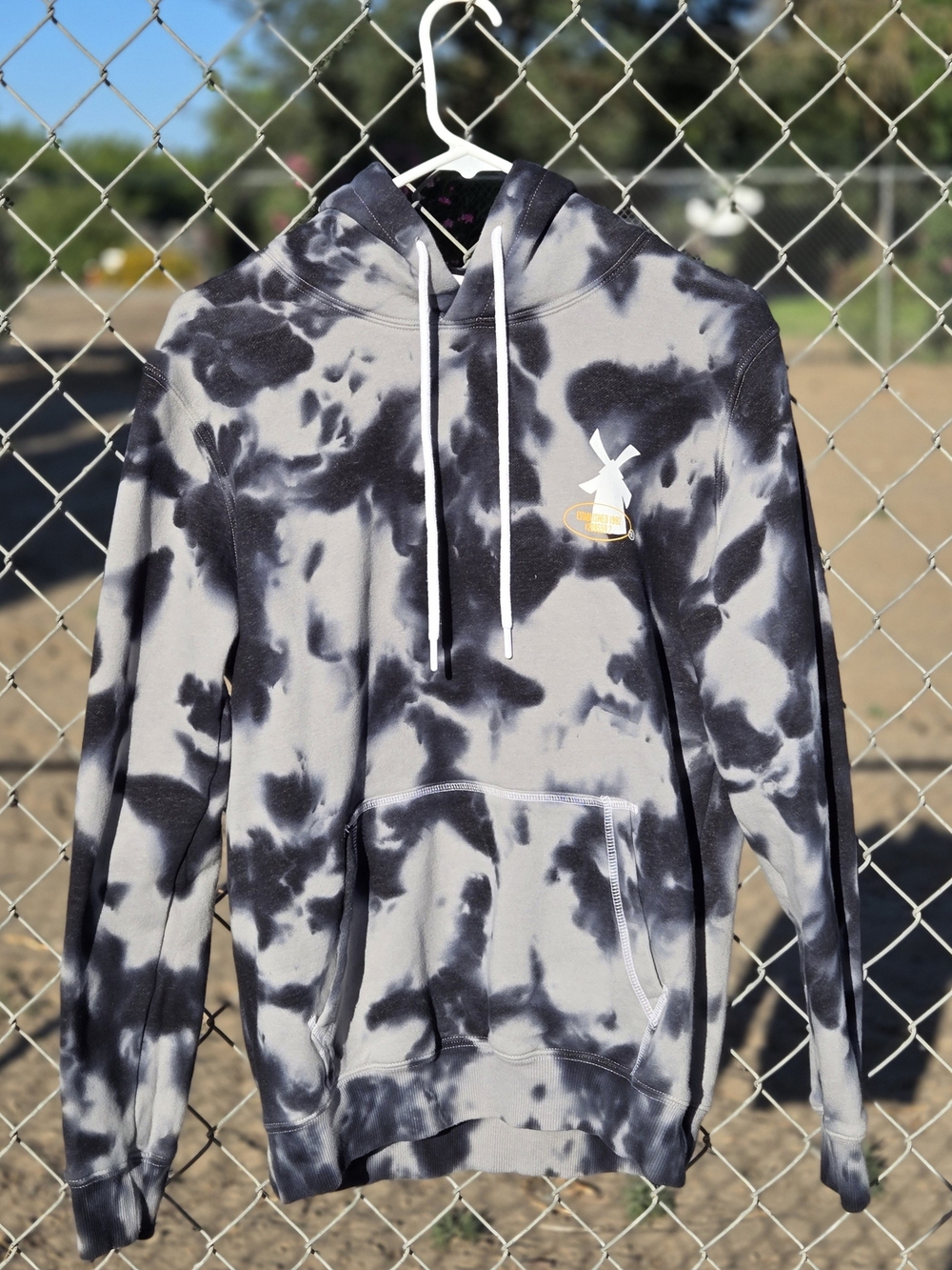 Dutch Bros Tie-Dye Black & Gray Hoodie
